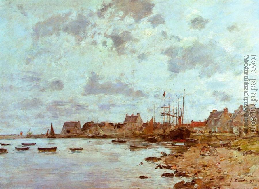 Eugene Boudin : The Port at Saint-Vaast-la-Houghe